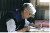 Sadie signing log at Owyhee Hilton Hotel.jpg