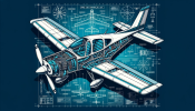 DALL·E 2023-10-18 12.21.31 - Illustration of a stylized blueprint of a Piper Comanche 250 airp...png
