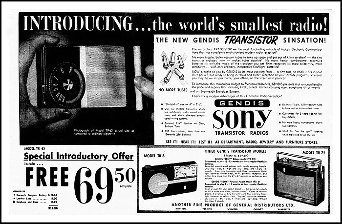 700px-Advertising_For_Sony_Transistor_Radios_%28TR-6%2C_TR-63_%26_TR-72%29_In_The_Vancouver_Sun_Newspaper%2C_July_26%2C_1957_%2846264879332%29.jpg